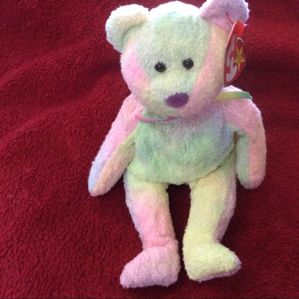 Groovy Ty beanie baby bear birthdate Jan 10, 1999